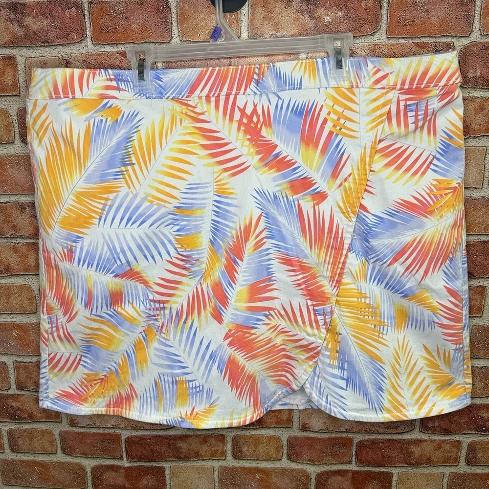 Coastal print tropical sporty activewear Skort plus size 24